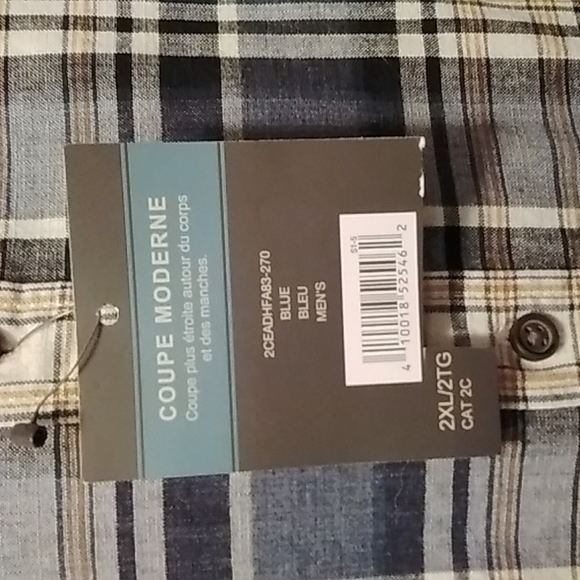 Men's Denver Hayes short sleeved button down collar plaid shirt - Picture 2 of 3